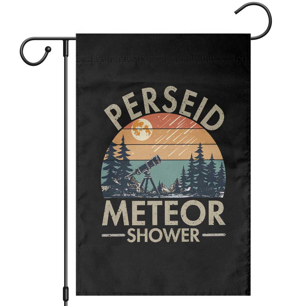 Perseid Meteor Shower Garden Flag Vintage Astronomy Lover