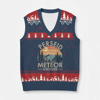Perseid Meteor Shower V-Neck Knit Sweater Vest Vintage Astronomy Lover