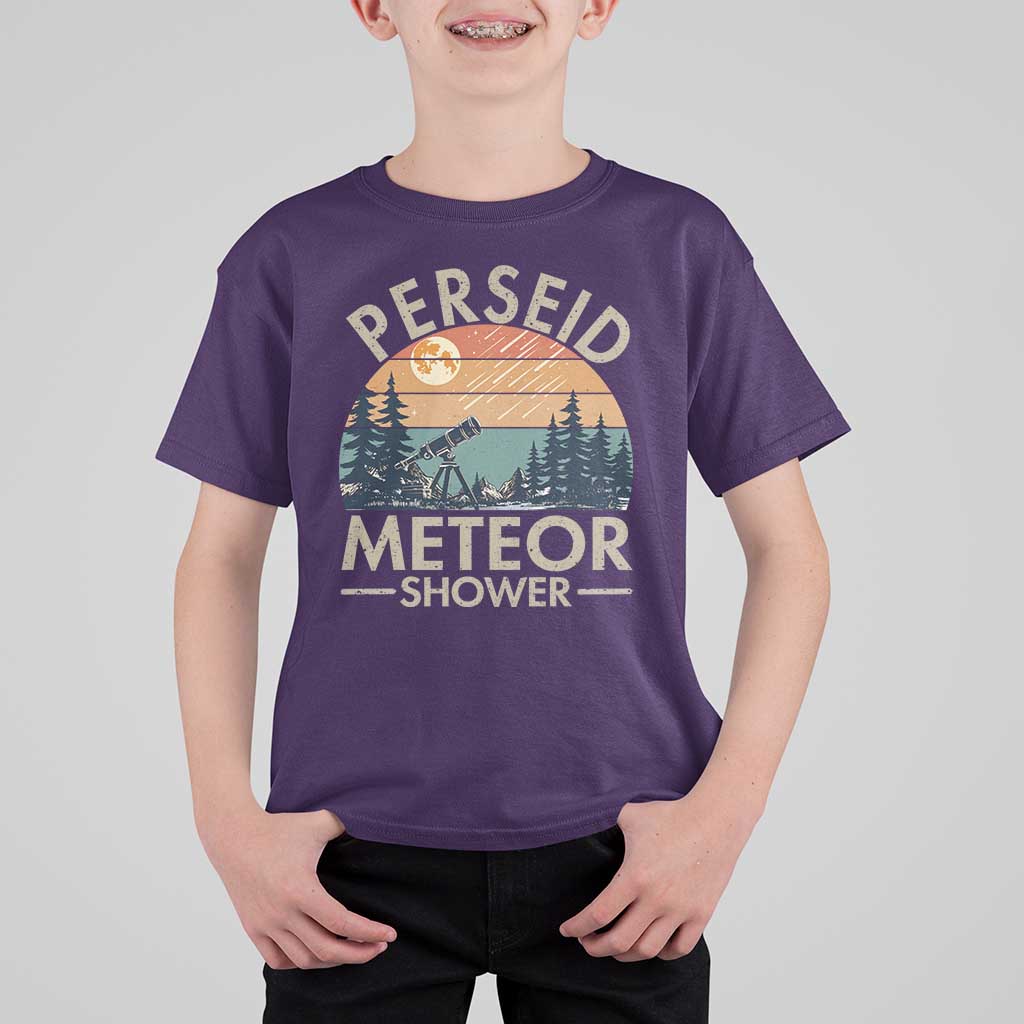 Perseid Meteor Shower T Shirt For Kid Vintage Astronomy Lover