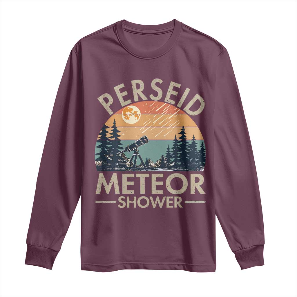 Perseid Meteor Shower Long Sleeve Shirt Vintage Astronomy Lover