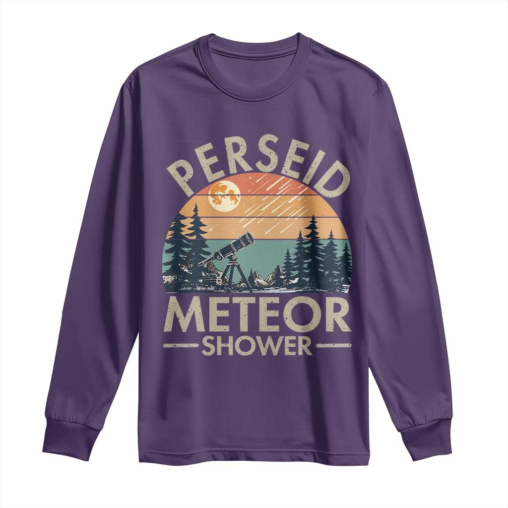 Perseid Meteor Shower Long Sleeve Shirt Vintage Astronomy Lover