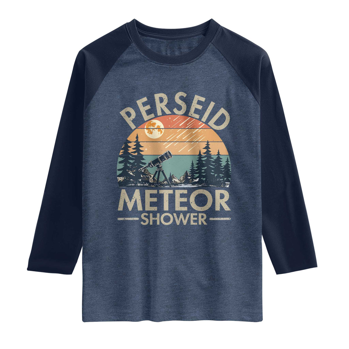 Perseid Meteor Shower Raglan Shirt Vintage Astronomy Lover