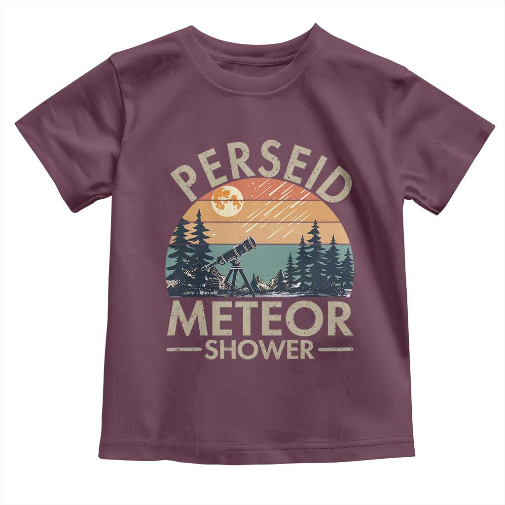 Perseid Meteor Shower Toddler T Shirt Vintage Astronomy Lover