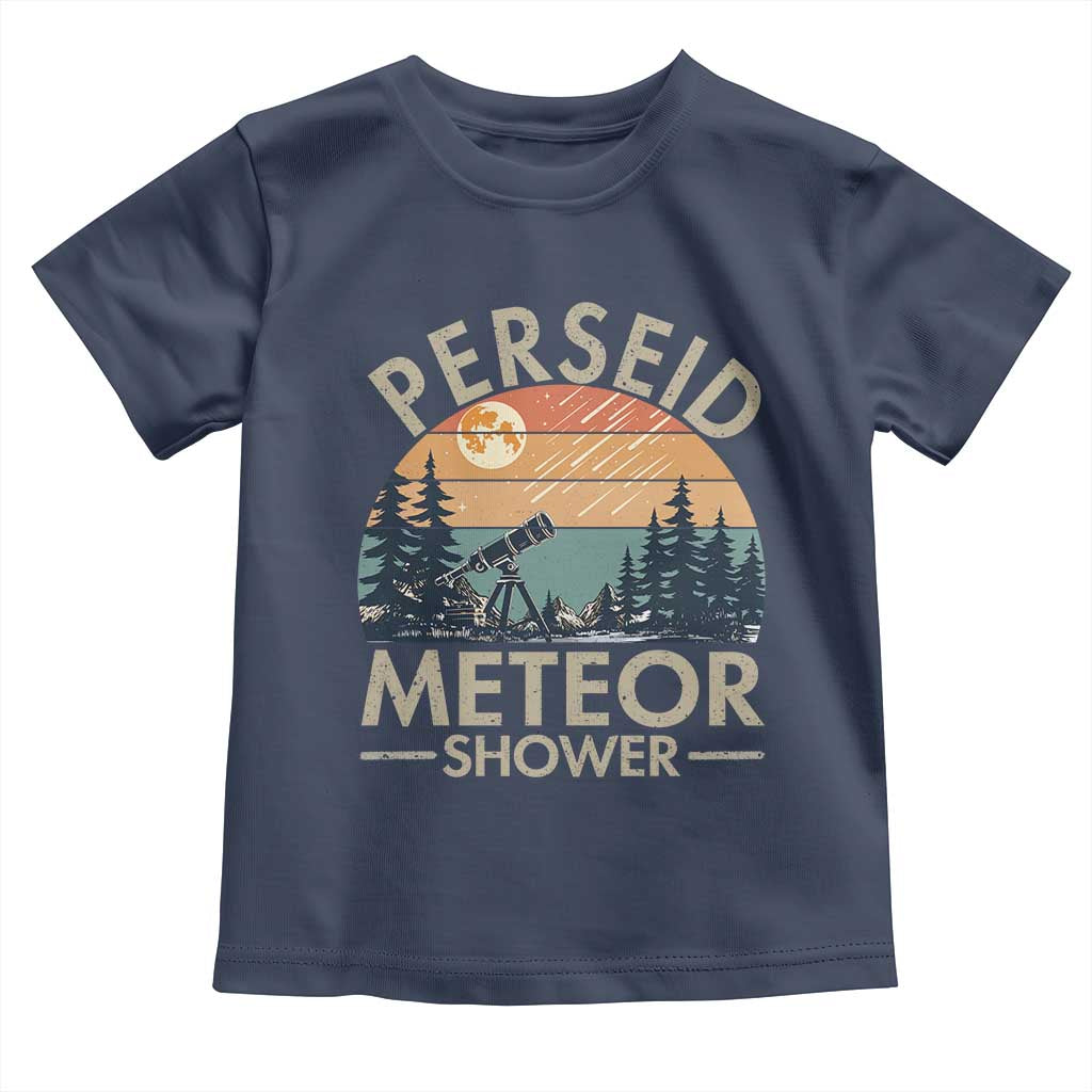 Perseid Meteor Shower Toddler T Shirt Vintage Astronomy Lover