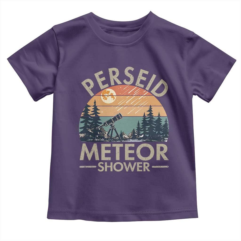 Perseid Meteor Shower Toddler T Shirt Vintage Astronomy Lover