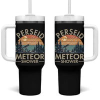 Perseid Meteor Shower Tumbler With Handle Vintage Astronomy Lover