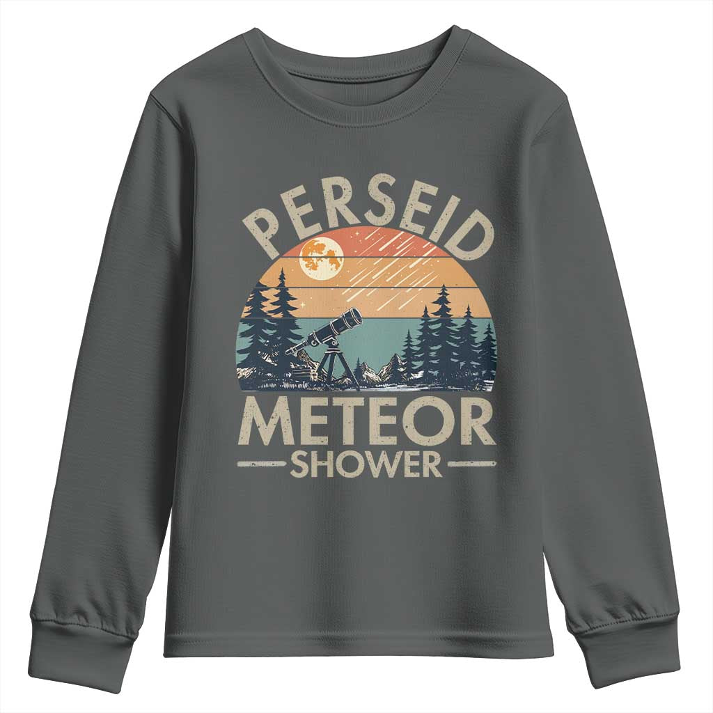 Perseid Meteor Shower Youth Sweatshirt Vintage Astronomy Lover