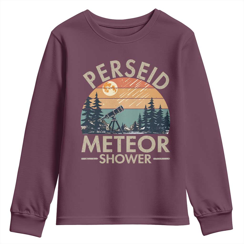 Perseid Meteor Shower Youth Sweatshirt Vintage Astronomy Lover