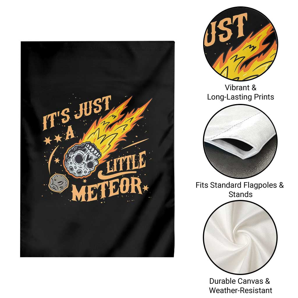 Funny Skull Meteorite Garden Flag Just A Little Meteor