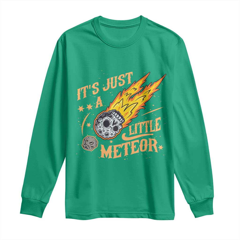 Funny Skull Meteorite Long Sleeve Shirt Just A Little Meteor