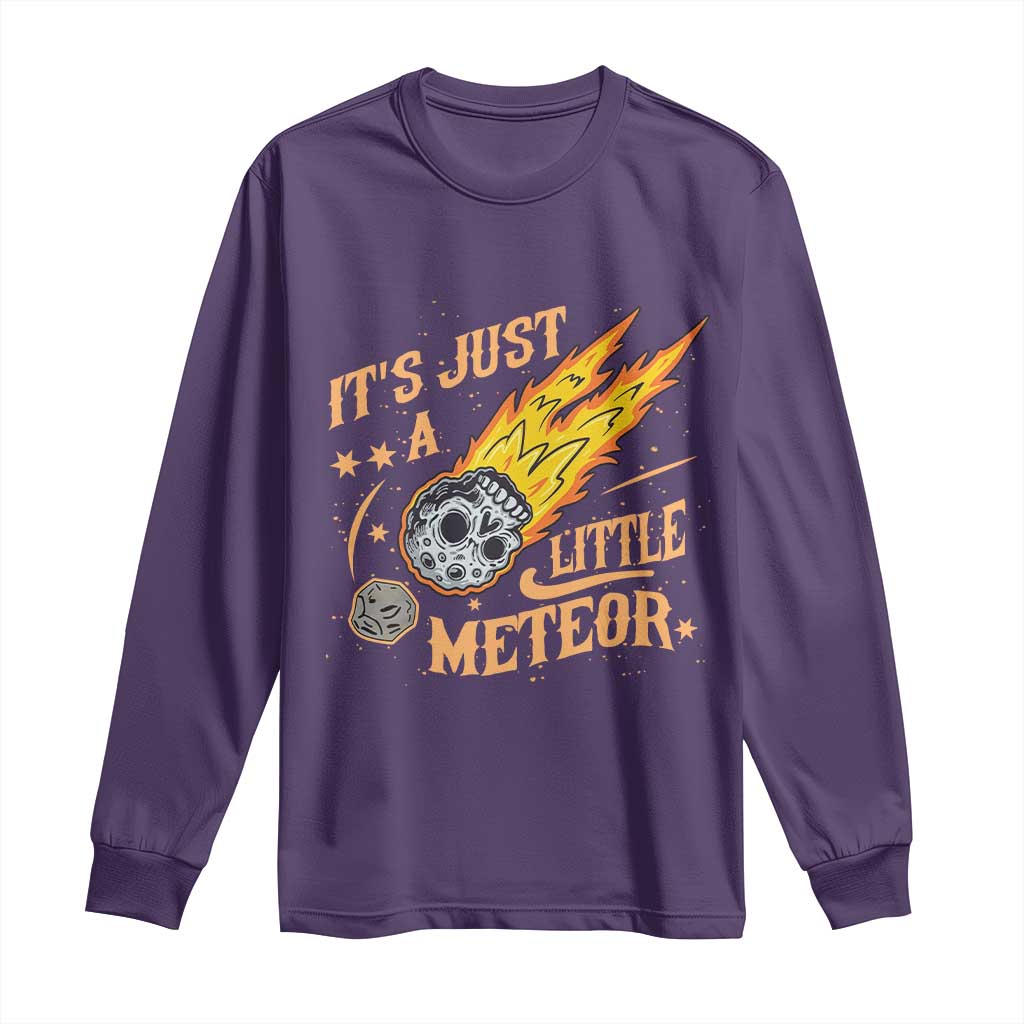 Funny Skull Meteorite Long Sleeve Shirt Just A Little Meteor