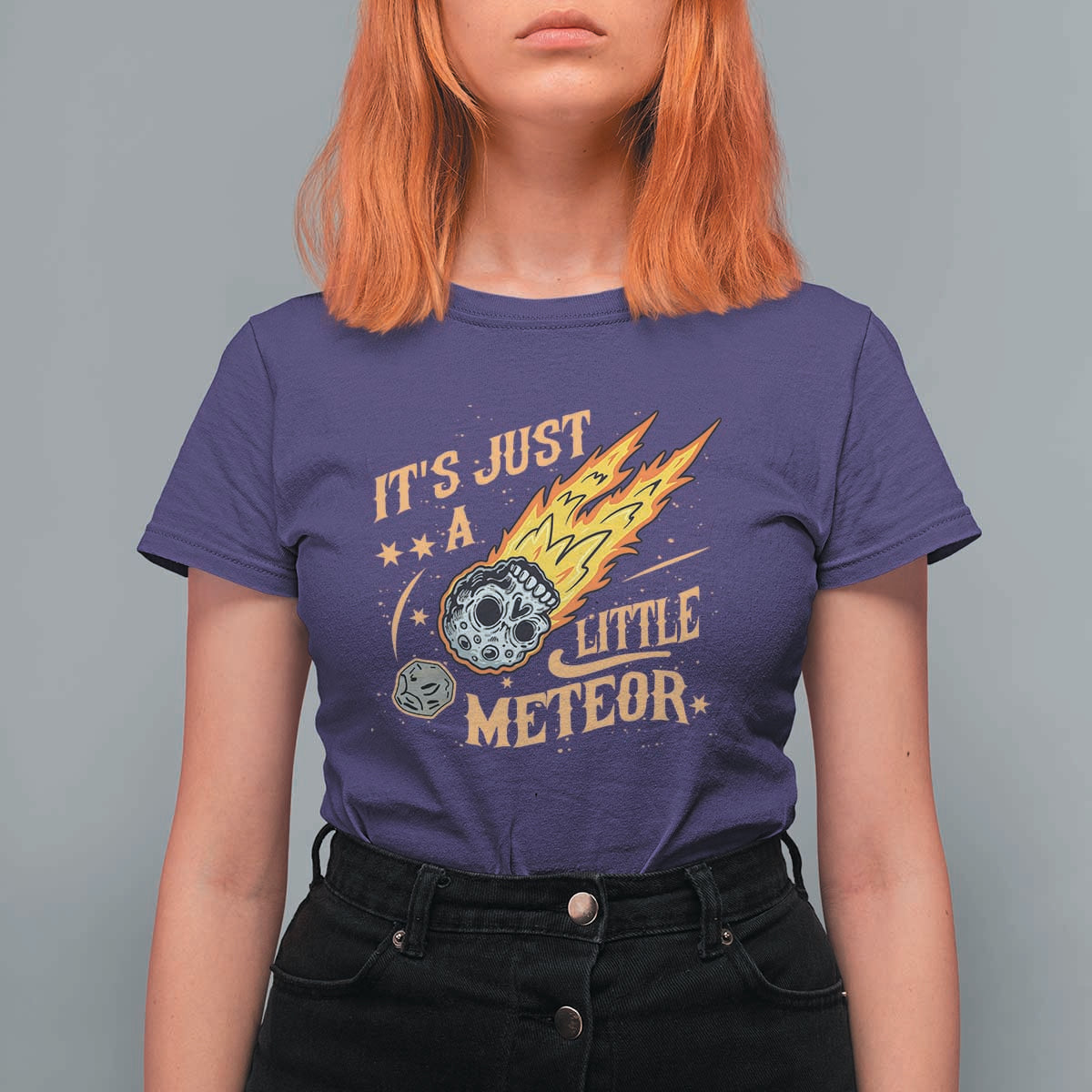 Funny Skull Meteorite T Shirt For Women Just A Little Meteor