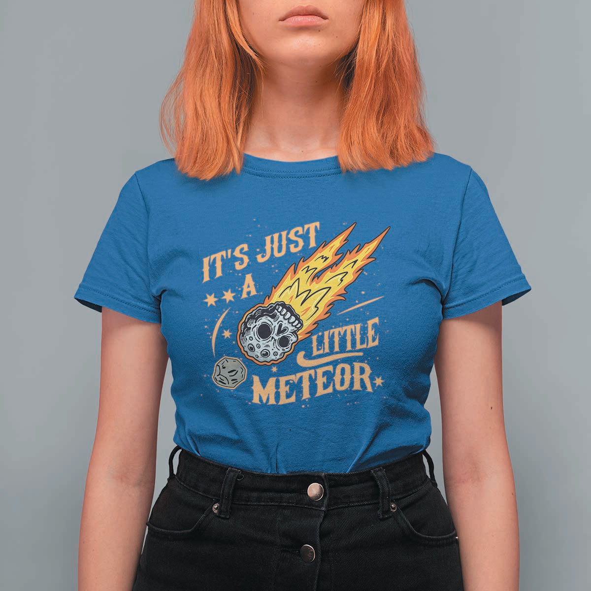 Funny Skull Meteorite T Shirt For Women Just A Little Meteor
