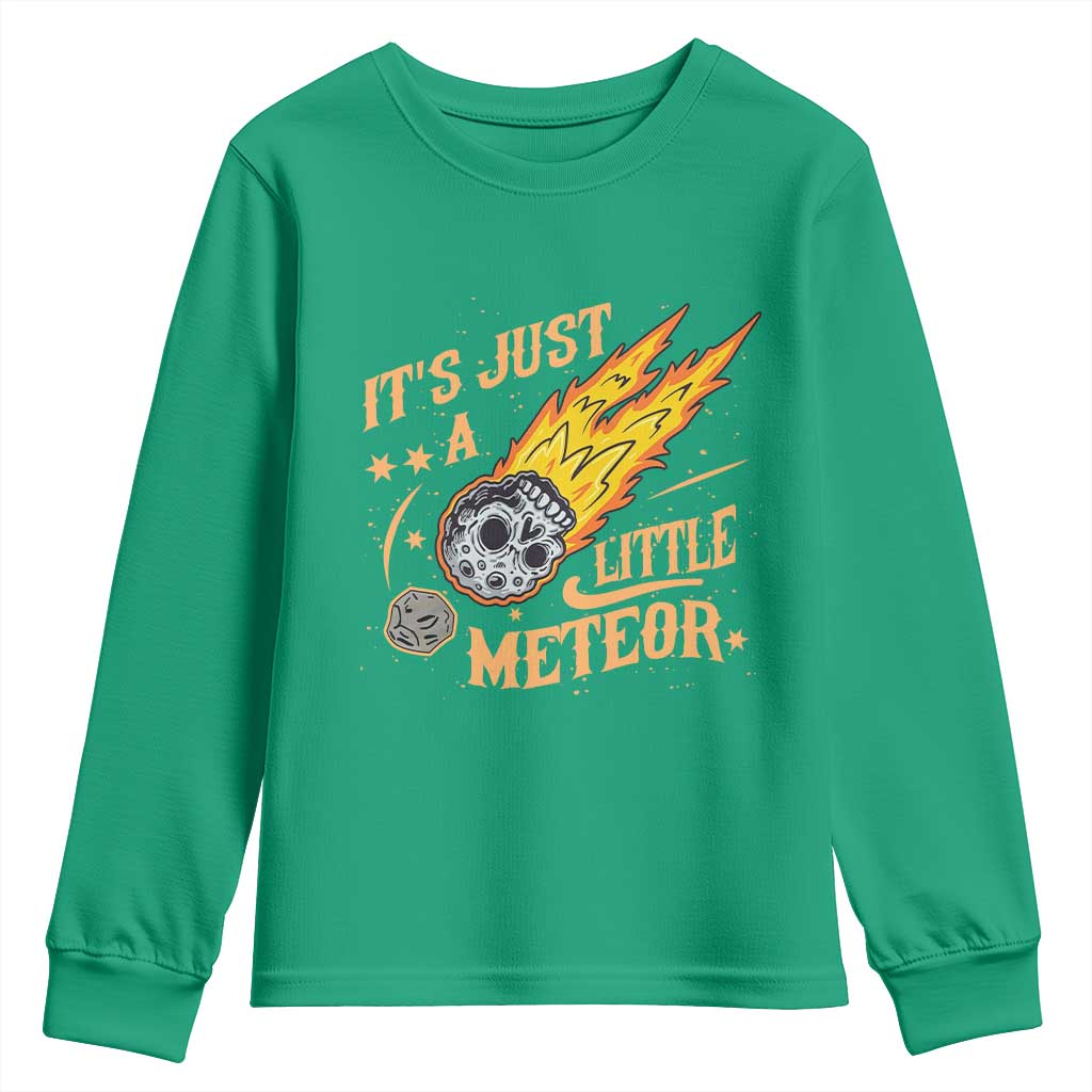 Funny Skull Meteorite Youth Sweatshirt Just A Little Meteor
