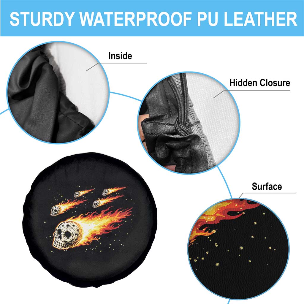 Skull Meteorite Spare Tire Cover Deep Space Asteroid Meteor Shower