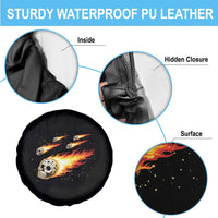 Skull Meteorite Spare Tire Cover Deep Space Asteroid Meteor Shower