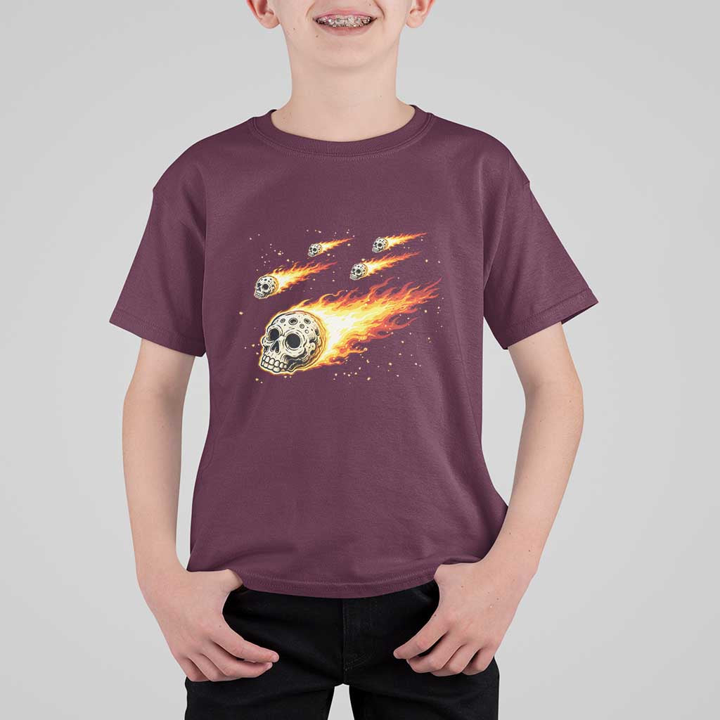 Skull Meteorite T Shirt For Kid Deep Space Asteroid Meteor Shower