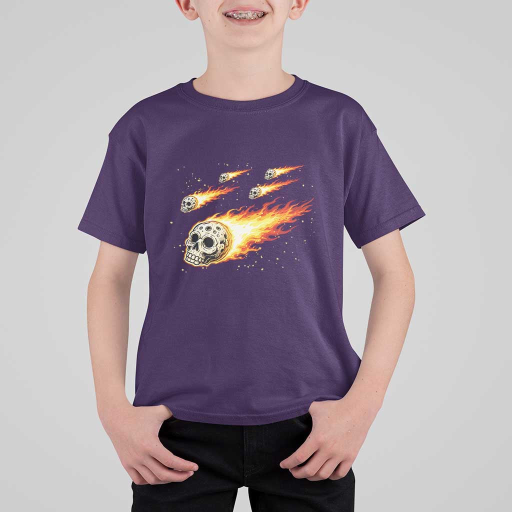 Skull Meteorite T Shirt For Kid Deep Space Asteroid Meteor Shower
