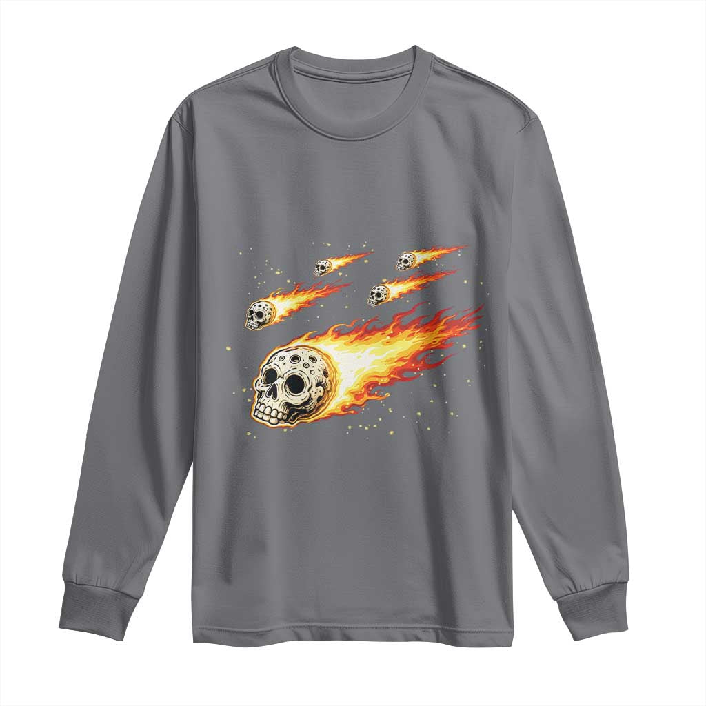 Skull Meteorite Long Sleeve Shirt Deep Space Asteroid Meteor Shower