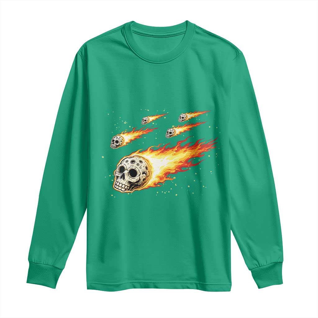 Skull Meteorite Long Sleeve Shirt Deep Space Asteroid Meteor Shower
