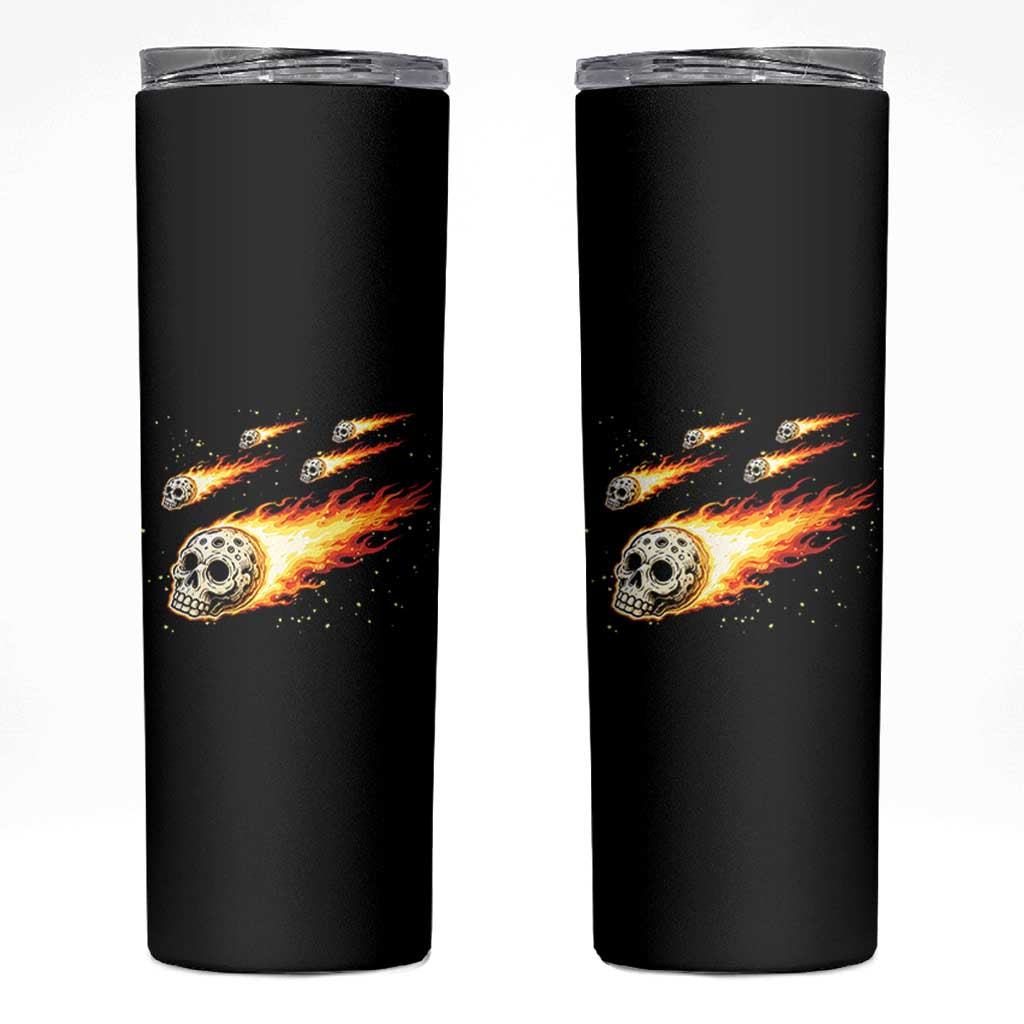 Skull Meteorite Skinny Tumbler Deep Space Asteroid Meteor Shower