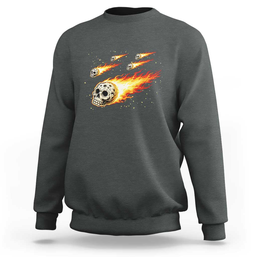 Skull Meteorite Sweatshirt Deep Space Asteroid Meteor Shower