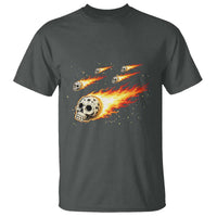 Skull Meteorite T Shirt Deep Space Asteroid Meteor Shower