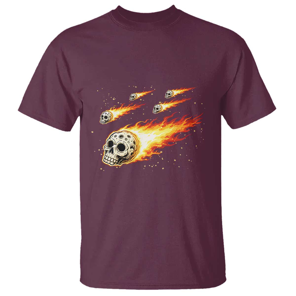 Skull Meteorite T Shirt Deep Space Asteroid Meteor Shower