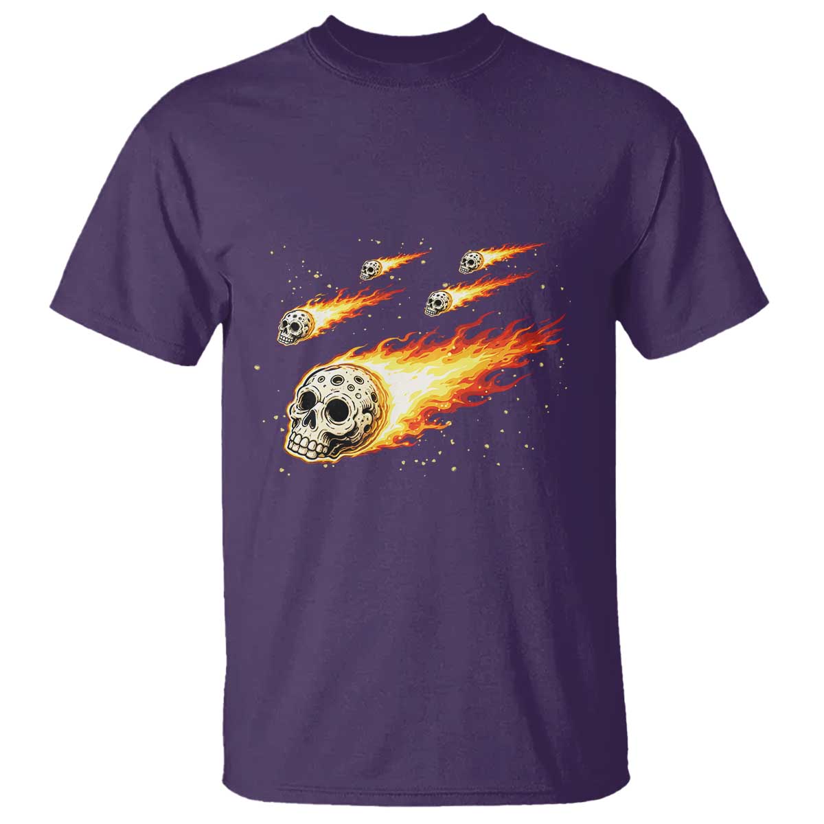 Skull Meteorite T Shirt Deep Space Asteroid Meteor Shower
