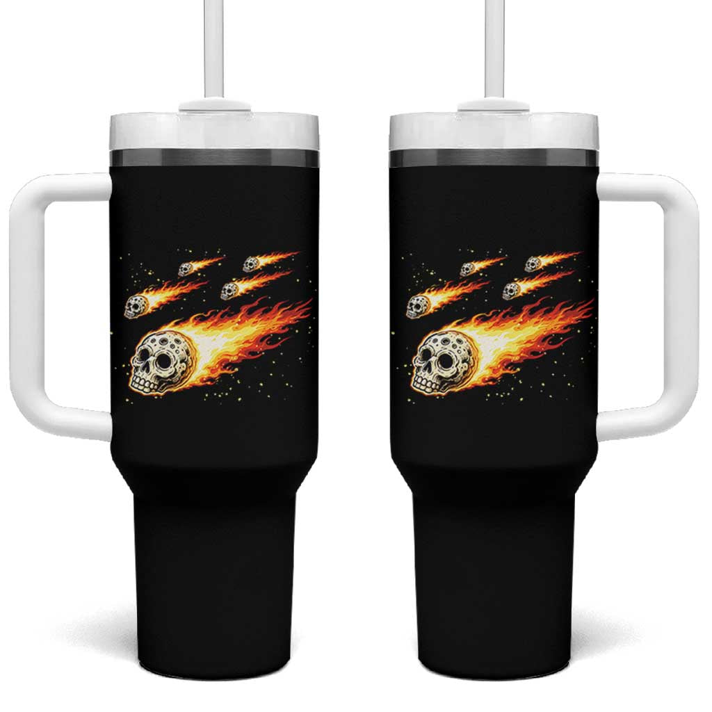 Skull Meteorite Tumbler With Handle Deep Space Asteroid Meteor Shower
