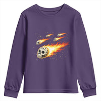 Skull Meteorite Youth Sweatshirt Deep Space Asteroid Meteor Shower