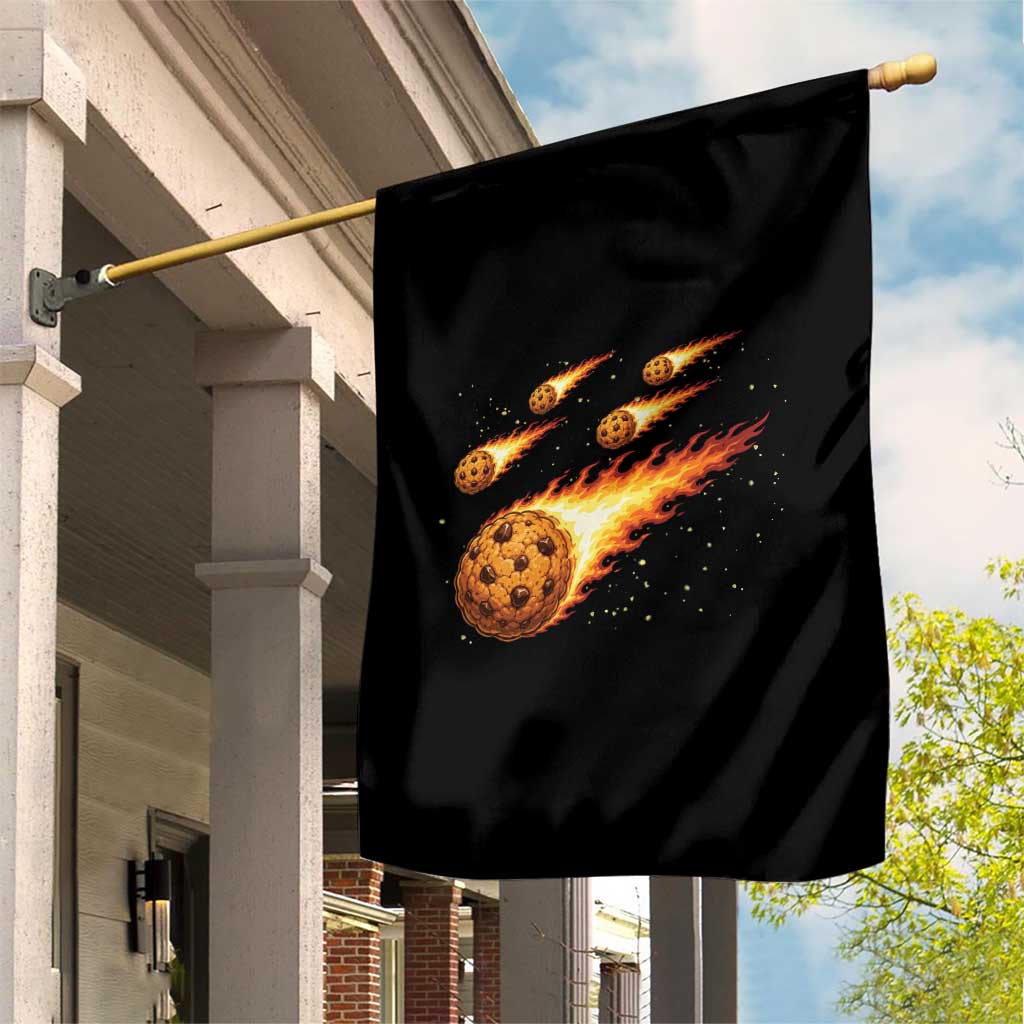 Cookie Meteor Shower Garden Flag Funny Space Dessert