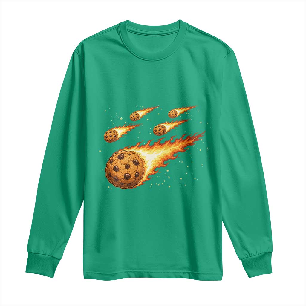 Cookie Meteor Shower Long Sleeve Shirt Funny Space Dessert