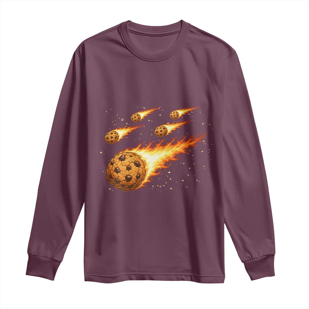 Cookie Meteor Shower Long Sleeve Shirt Funny Space Dessert