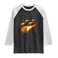 Cookie Meteor Shower Raglan Shirt Funny Space Dessert