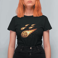 Cookie Meteor Shower T Shirt For Women Funny Space Dessert