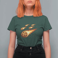 Cookie Meteor Shower T Shirt For Women Funny Space Dessert