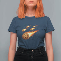 Cookie Meteor Shower T Shirt For Women Funny Space Dessert