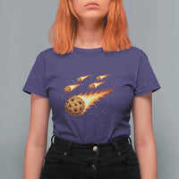Cookie Meteor Shower T Shirt For Women Funny Space Dessert
