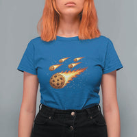 Cookie Meteor Shower T Shirt For Women Funny Space Dessert