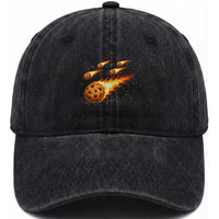 Cookie Meteor Shower Washed Cotton Baseball Cap Funny Space Dessert