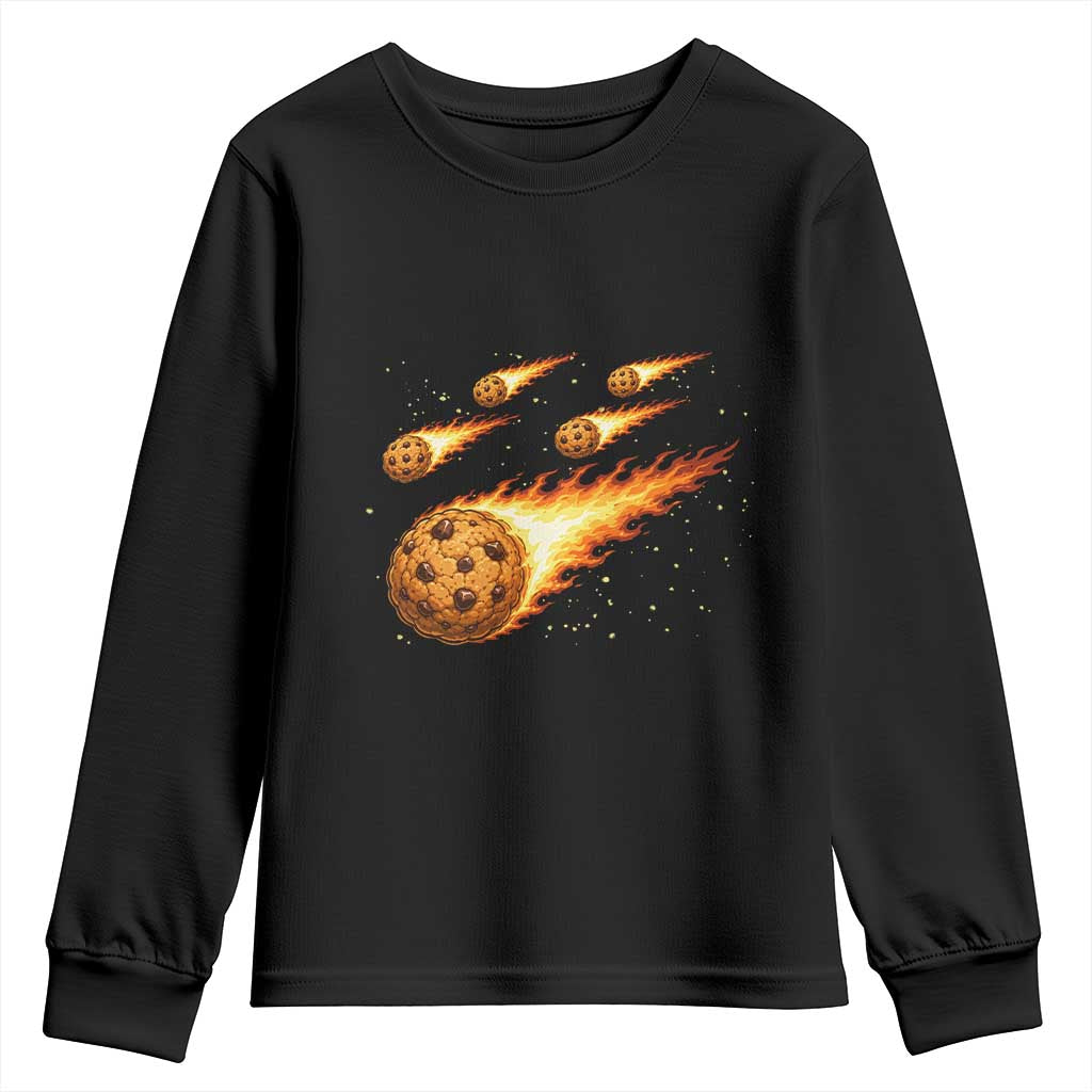 Cookie Meteor Shower Youth Sweatshirt Funny Space Dessert