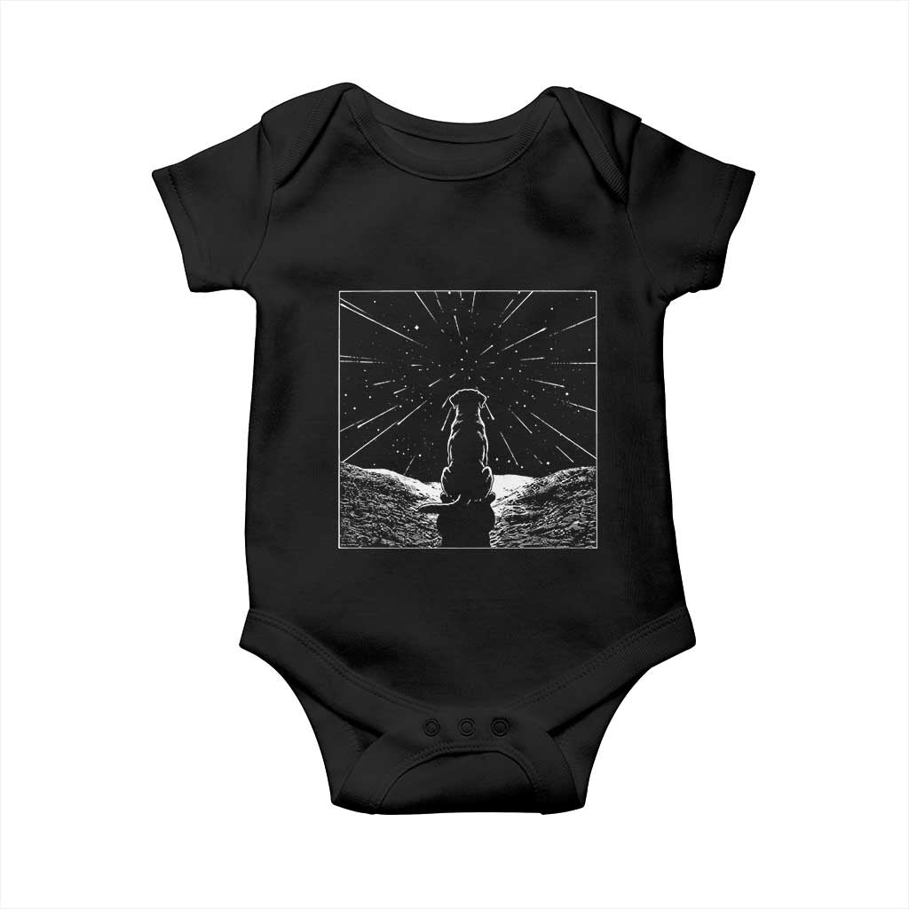 Meteor Shower Science Gift Baby Onesie Dog Watching Stars