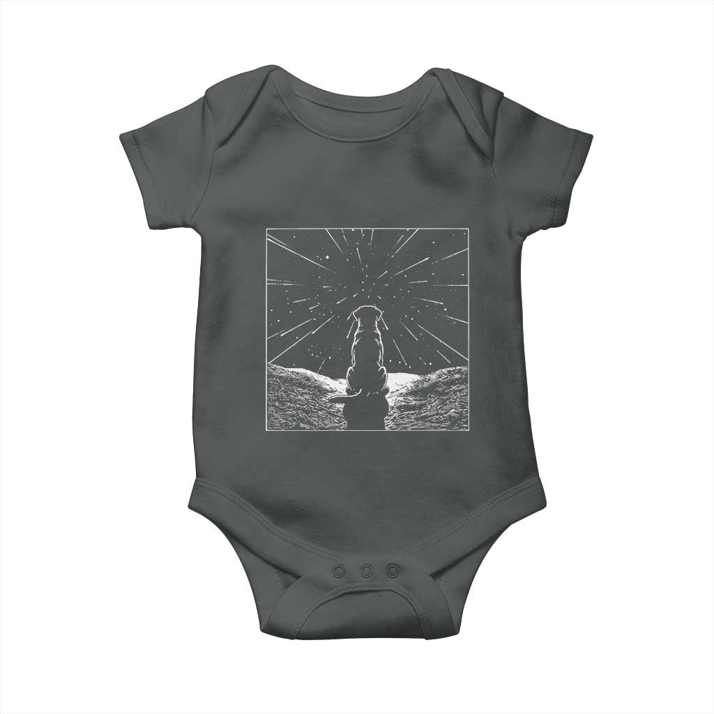 Meteor Shower Science Gift Baby Onesie Dog Watching Stars