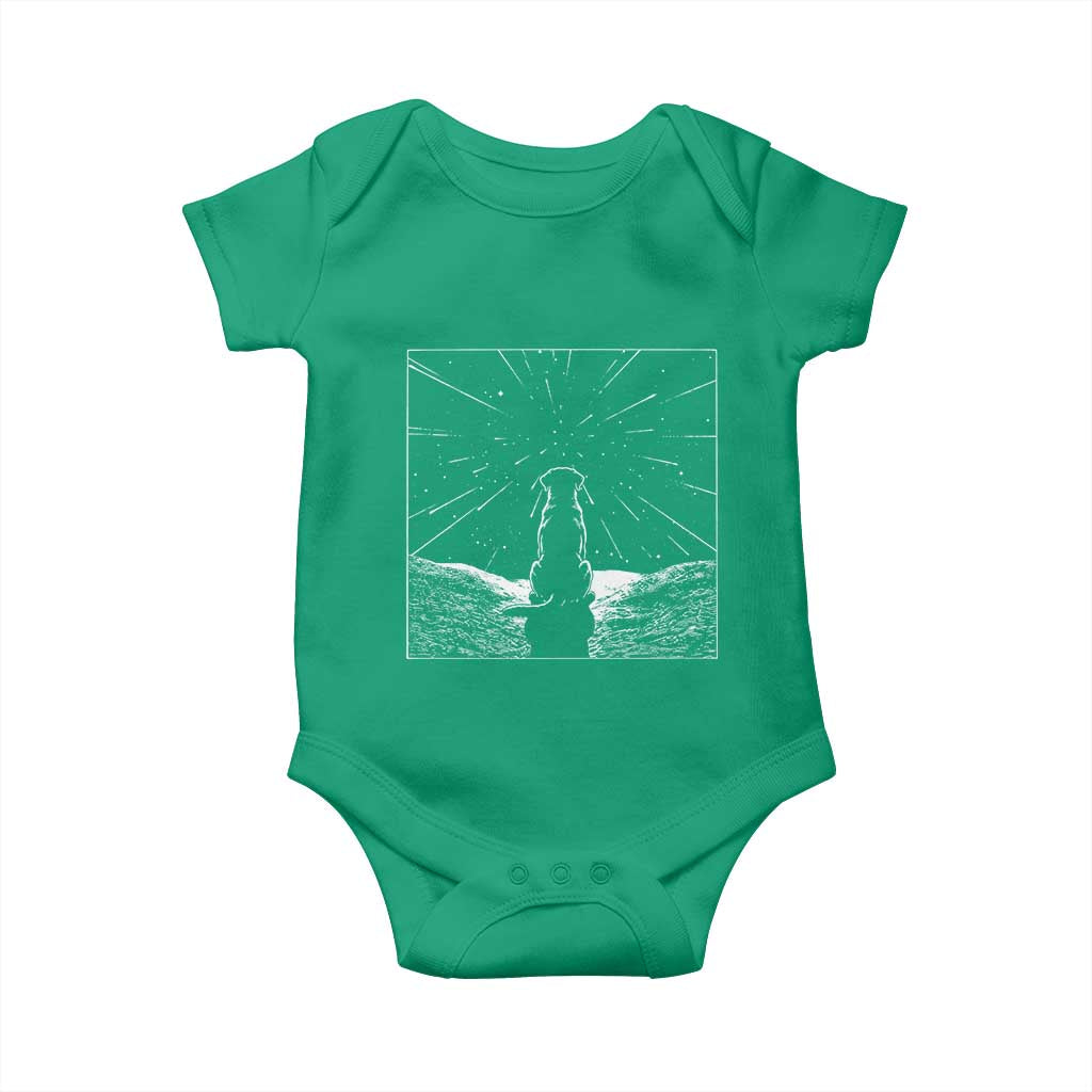 Meteor Shower Science Gift Baby Onesie Dog Watching Stars