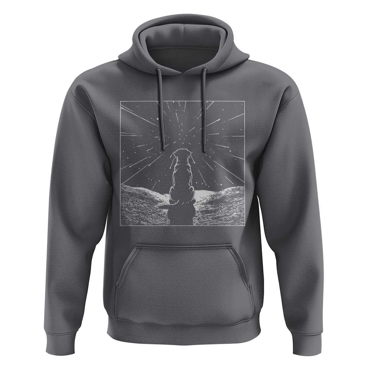 Meteor Shower Science Gift Hoodie Dog Watching Stars