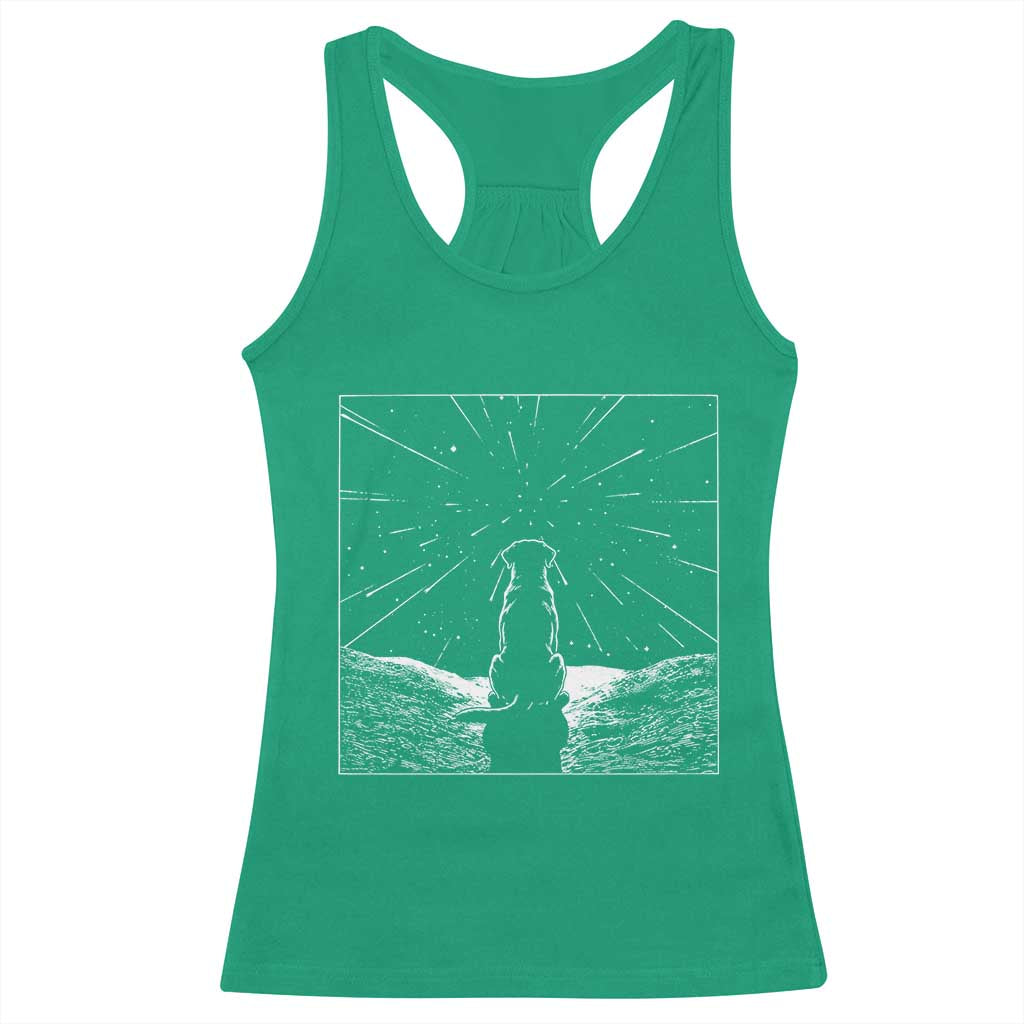 Meteor Shower Science Gift Racerback Tank Top Dog Watching Stars