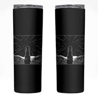 Meteor Shower Science Gift Skinny Tumbler Dog Watching Stars