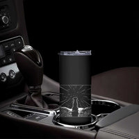 Meteor Shower Science Gift Skinny Tumbler Dog Watching Stars