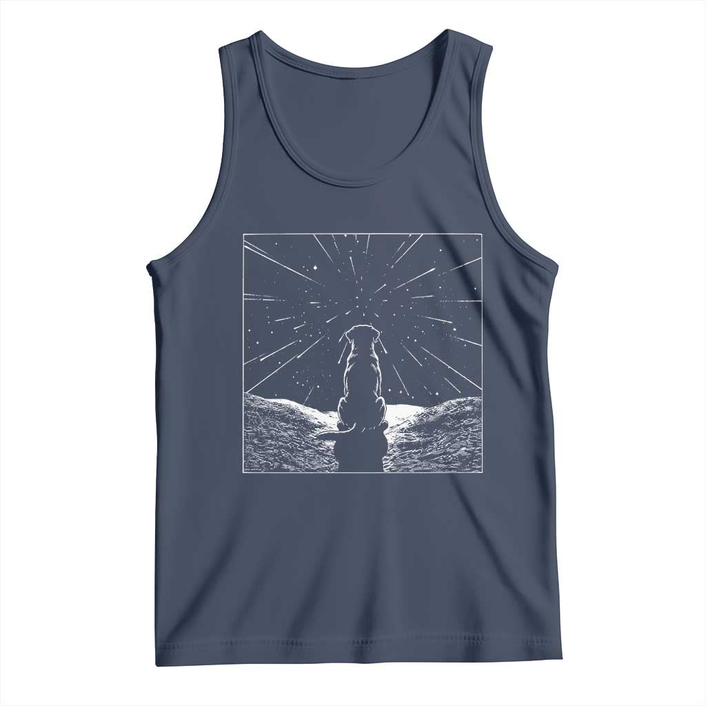 Meteor Shower Science Gift Tank Top Dog Watching Stars